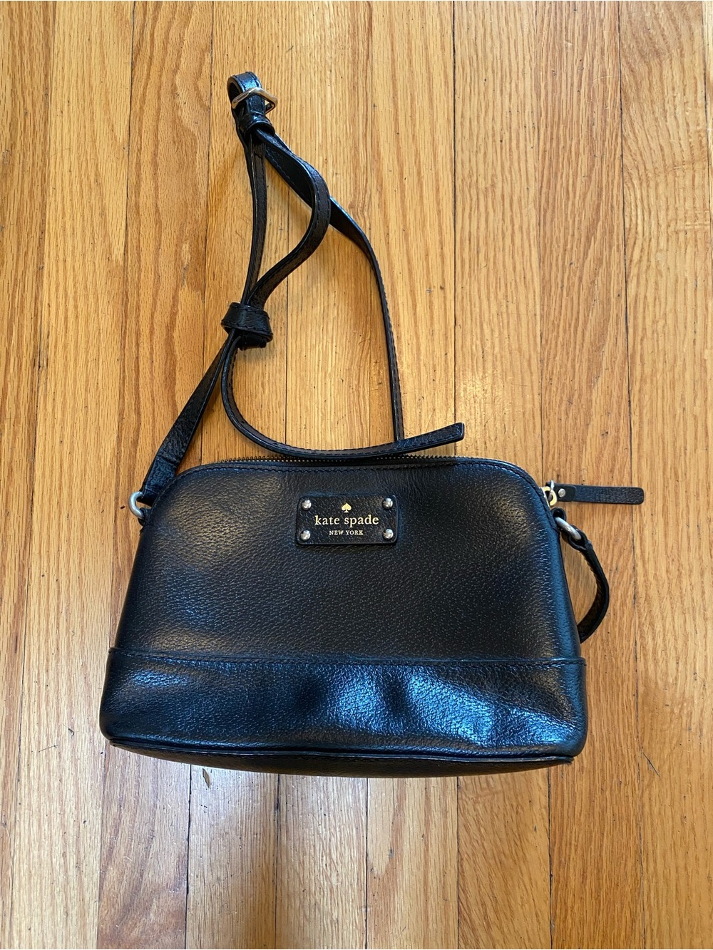 kate spade Black Pebble Leather Crossbody Bag